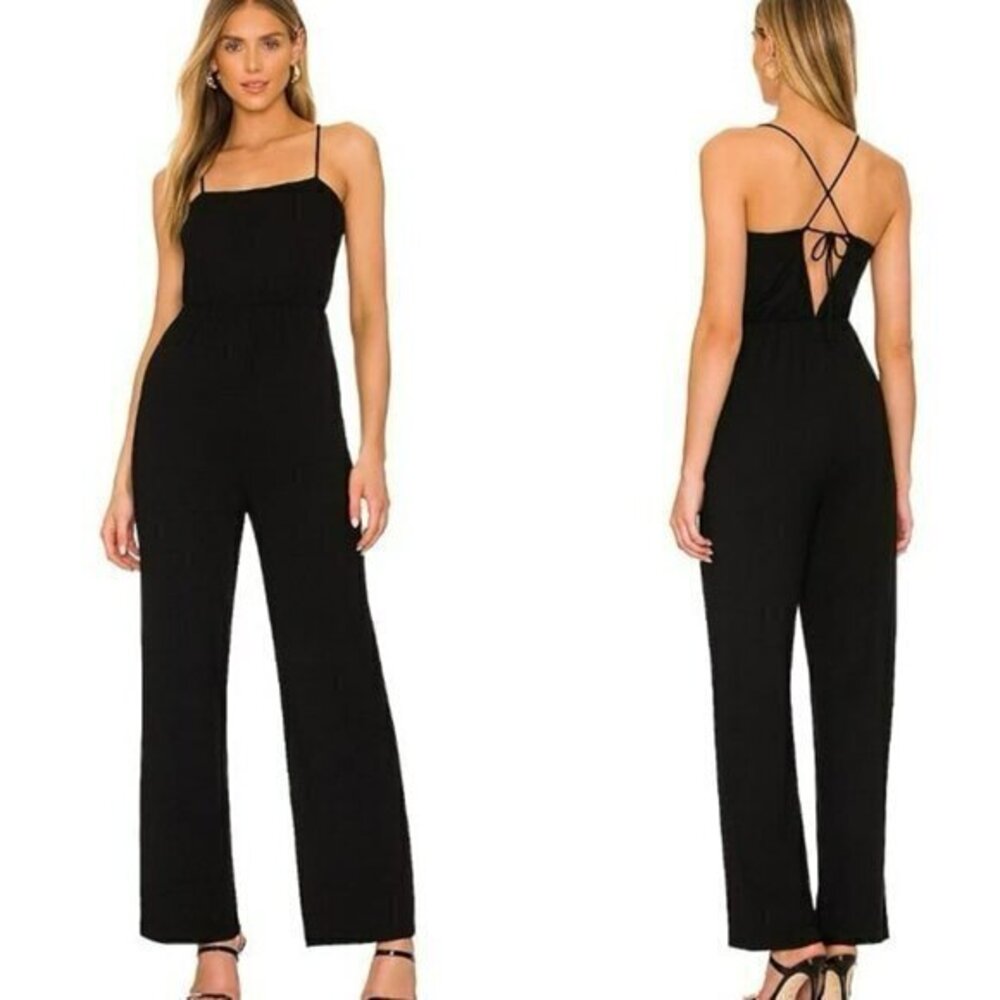 ALL THE WAYS Alice Straight Neck Jumpsuit - Black